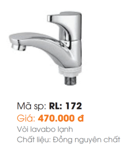 Vòi Lavabo Roland RL-172 - 8 Vòi Lavabo Roland RL-172 - 7