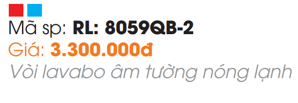 Vòi Lavabo Âm Tường Roland RL-8059QB-2