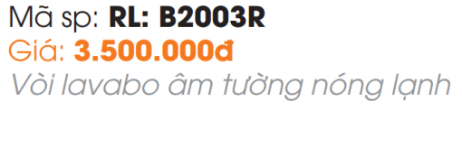 Vòi Lavabo Âm Tường Roland RL-B2003R - 5