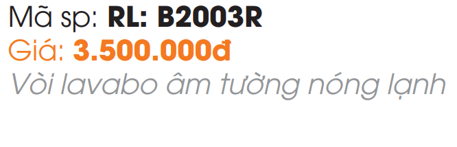 Vòi Lavabo Âm Tường Roland RL-B2003R