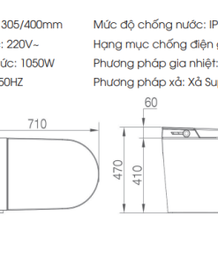Bồn Cầu Điện Tử Roland DT1101GE-P - 8 Bồn Cầu Điện Tử Roland DT1101GE-P - 7