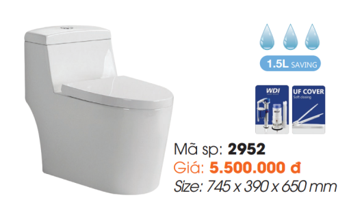Bồn Cầu Một Khối Roland 2952 - 1