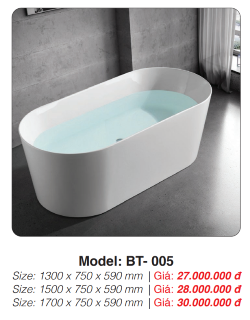 Bồn Tắm Ngâm Đặt Sàn Roland BT-005 - 3