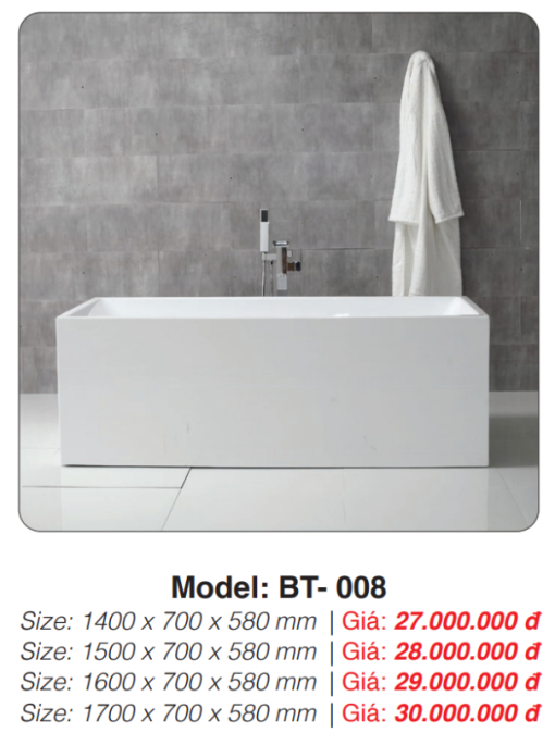 Bồn Tắm Ngâm Đặt Sàn Roland BT-008 - 3