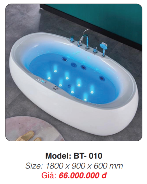 Bồn Tắm Massage Đặt Sàn Roland BT-010 - 3