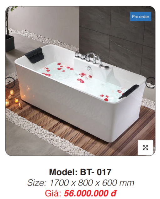 Bồn Tắm Massage Đặt Sàn Roland BT-017 - 3