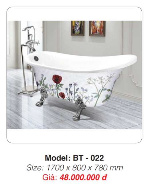 Bồn Tắm Chân Rồng Nghệ Thuật Roland BT-022 - 3