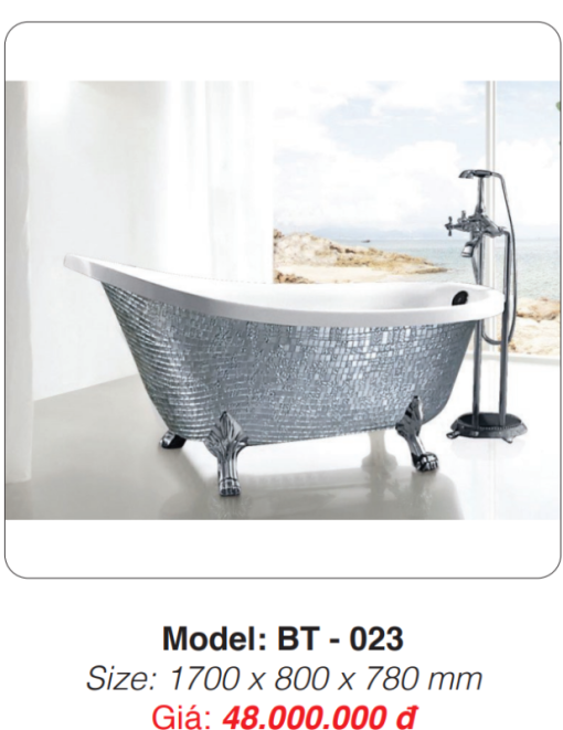 Bồn Tắm Chân Rồng Nghệ Thuật Roland BT-023 - 5