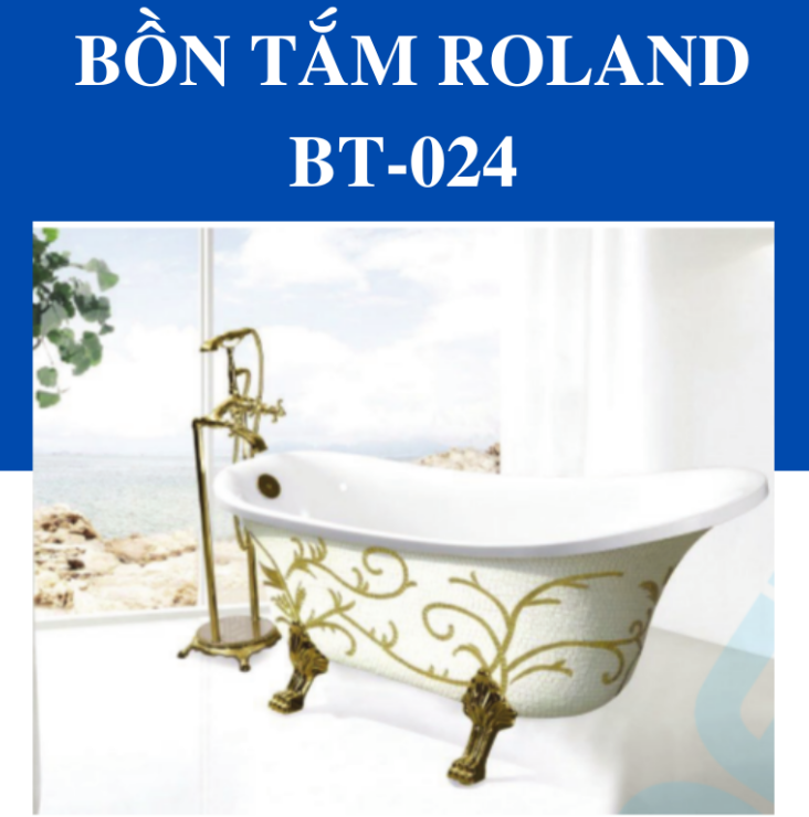 Bồn Tắm Chân Rồng Nghệ Thuật Roland BT-024