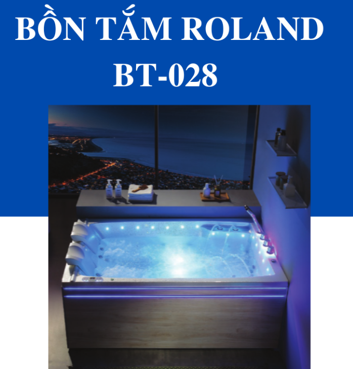 Bồn Tắm Massage Đặt Sàn Roland BT-028
