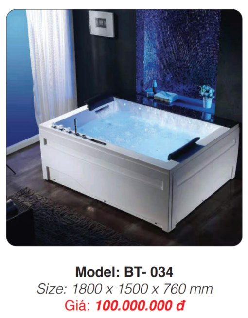 Bồn Tắm Massage Đặt Sàn Roland BT-034 - 3