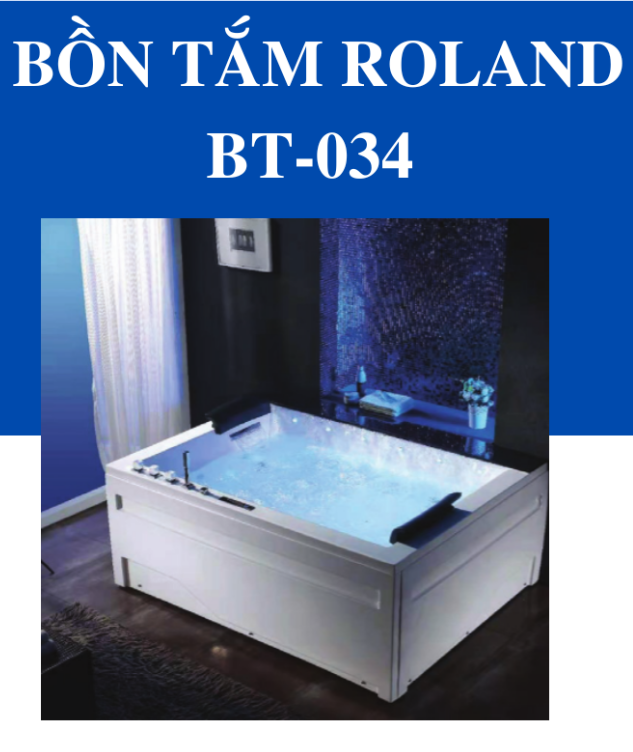 Bồn Tắm Massage Đặt Sàn Roland BT-034