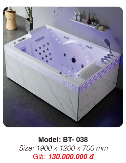 Bồn Tắm Massage Đặt Sàn Roland BT-038 - 3