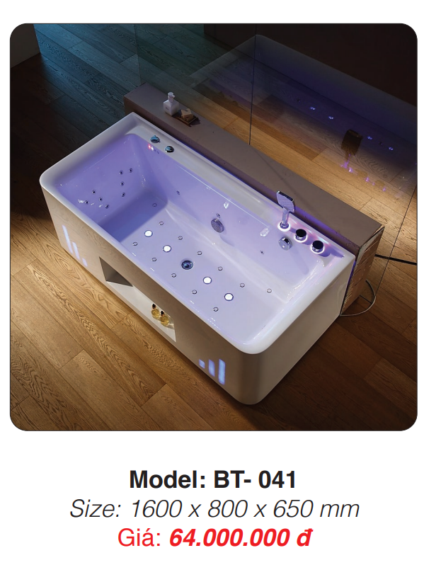 Bồn Tắm Massage Đặt Sàn Roland BT-041