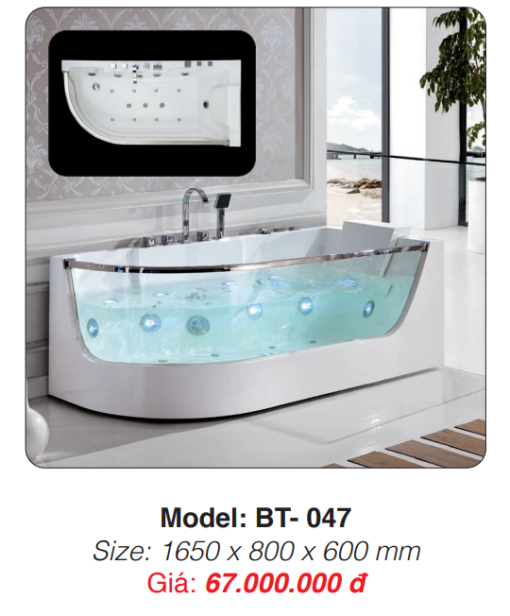 Bồn Tắm Massage Đặt Sàn Roland BT-047 - 5