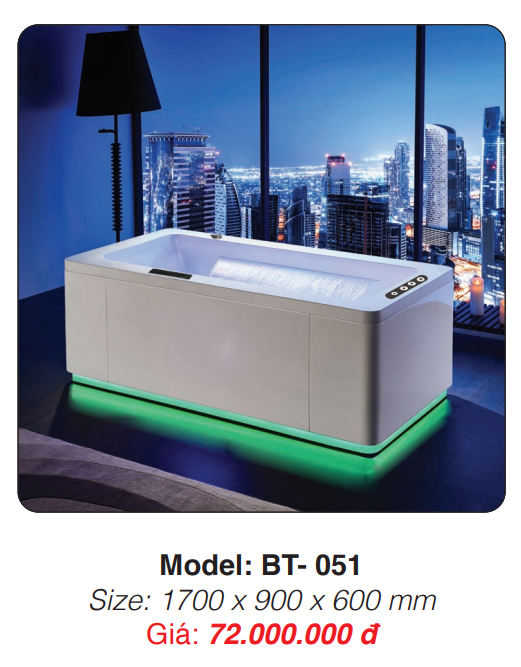 Bồn Tắm Massage Đặt Sàn Roland BT-051