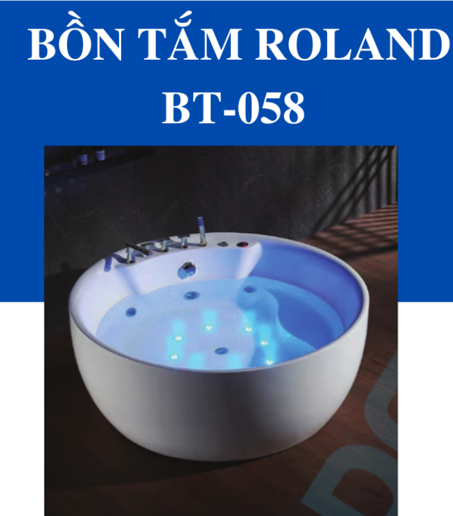 Bồn Tắm Massage Đặt Sàn Roland BT-058