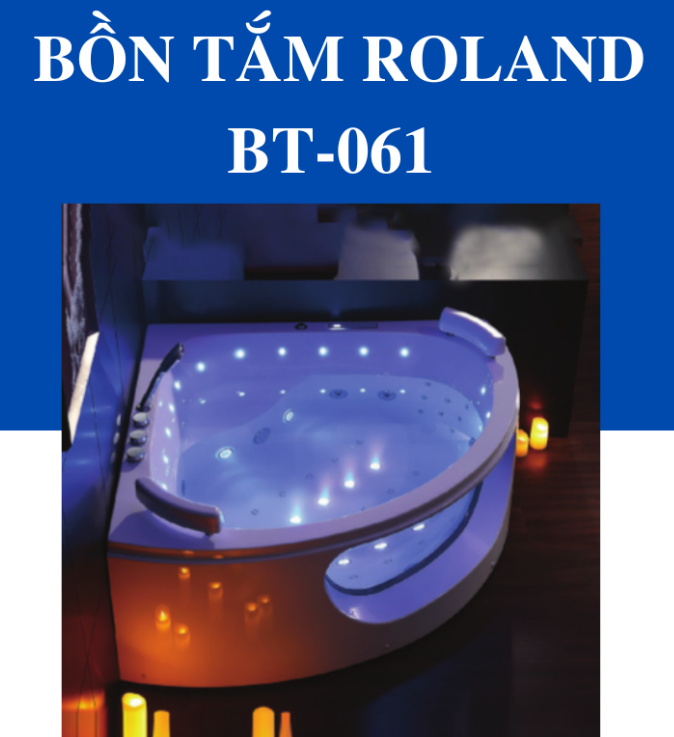 Bồn Tắm Massage Đặt Sàn Roland BT-061