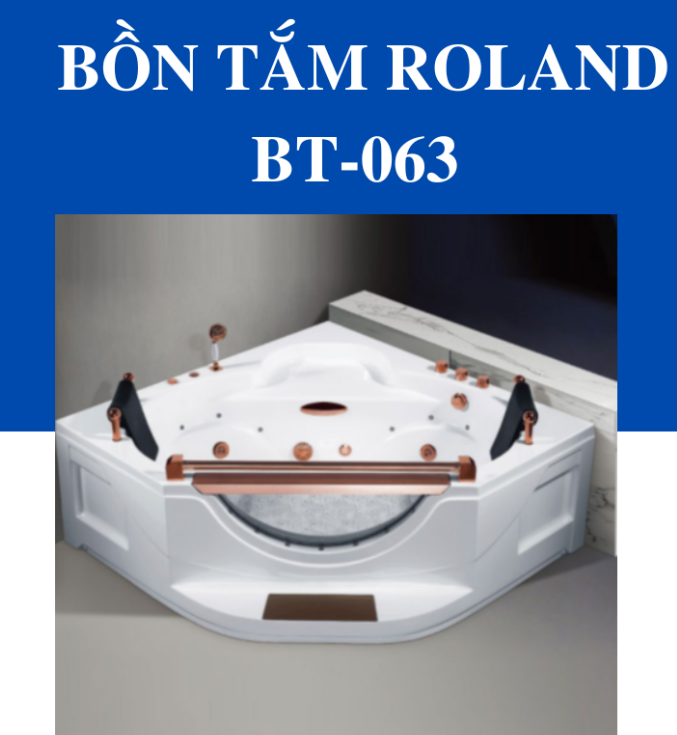 Bồn Tắm Massage Đặt Sàn Roland BT-063