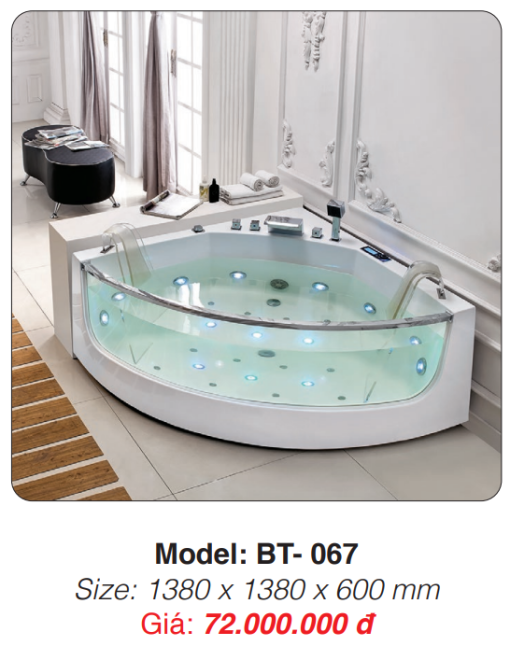 Bồn Tắm Massage Đặt Sàn Roland BT-067 - 3