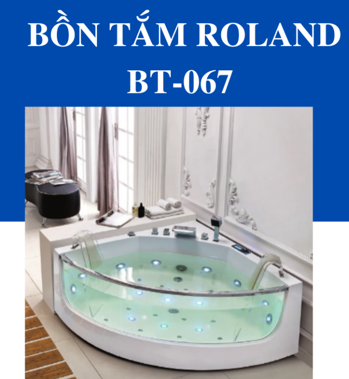 Bồn Tắm Massage Đặt Sàn Roland BT-067