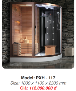 Phòng Xông Hơi Khô Ướt Kết Hợp Roland PXH-117 - 8 Phòng Xông Hơi Khô Ướt Kết Hợp Roland PXH-117 - 7
