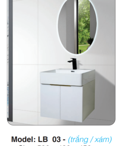 Tủ Lavabo Roland LB 03 ( Trắng / Xám ) - 8 Tủ Lavabo Roland LB 03 ( Trắng / Xám ) - 7