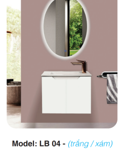 Tủ Lavabo Roland LB 04 (trắng / xám) - 5