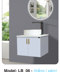 Tủ Lavabo Roland LB 06 (trắng / xám) - 5