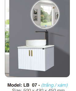 Tủ Lavabo Roland LB 07 (trắng / xám) - 6 Tủ Lavabo Roland LB 07 (trắng / xám) - 5