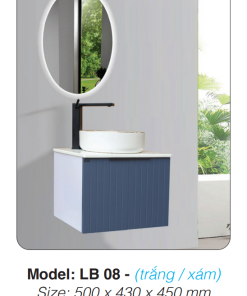 Tủ Lavabo Roland LB 08 (trắng / xám) - 8 Tủ Lavabo Roland LB 08 (trắng / xám) - 7