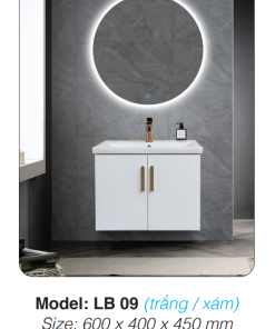 Tủ Lavabo Roland LB 09 (trắng / xám) - 8 Tủ Lavabo Roland LB 09 (trắng / xám) - 7