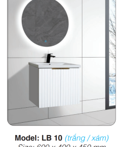 Tủ Lavabo Roland LB 10 (trắng / xám) - 8 Tủ Lavabo Roland LB 10 (trắng / xám) - 7