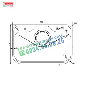 Chậu rửa bát KONOX TARI 7851SR - 33