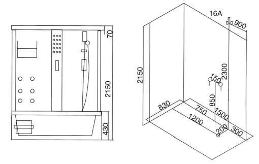 Phòng Xông Hơi Ướt Roland PXH-108 - 3
