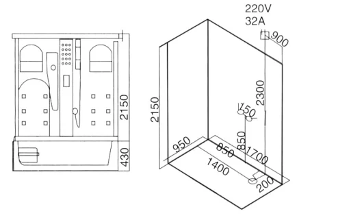 Phòng Xông Hơi Ướt Roland PXH-104 - 3
