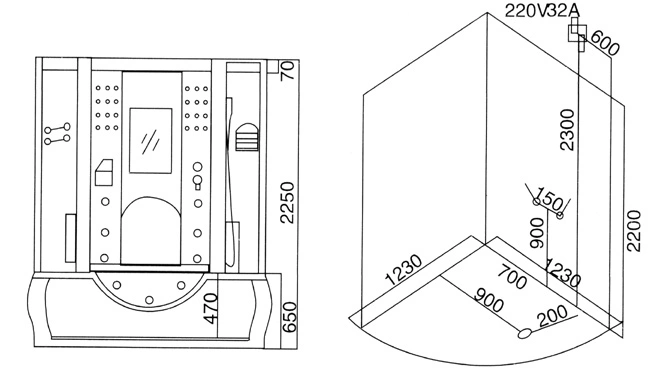 Phòng Tắm Hơi Ướt Roland PXH-086