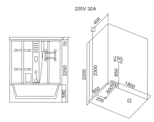Phòng Xông Hơi Ướt Roland PXH-101 - 3