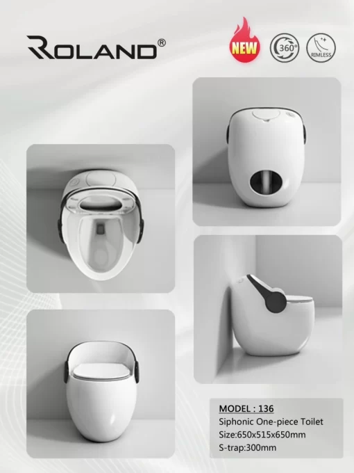 Bồn Cầu Một Khối Roland 136 - 3