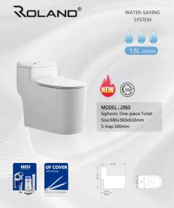 Bồn Cầu Một Khối Roland 2965 - 9