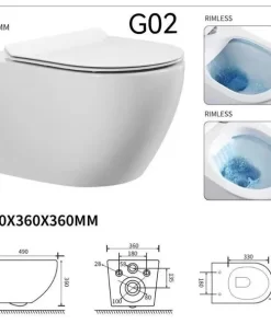 Bồn Cầu Treo Tường Roland CT-G02 - 8 Bồn Cầu Treo Tường Roland CT-G02 - 7