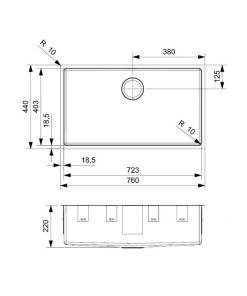 Chậu Rửa Bát Reginox New York 72 Inox Bóng HMH.R31377 - 7