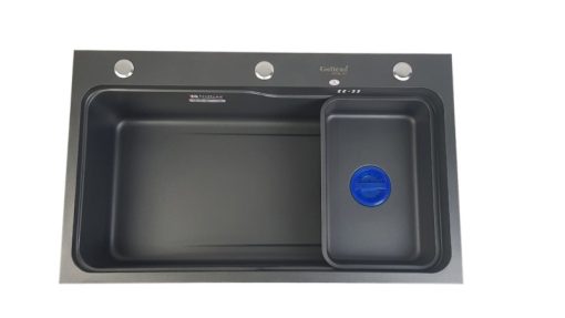 CHẬU RỬA CHÉN BÁT PHỦ NANO ĐEN GOLICAA GA-7545ND - 1