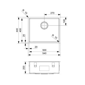 Chậu Rửa Bát Reginox New York 50×40 HMH.R34262 - 5