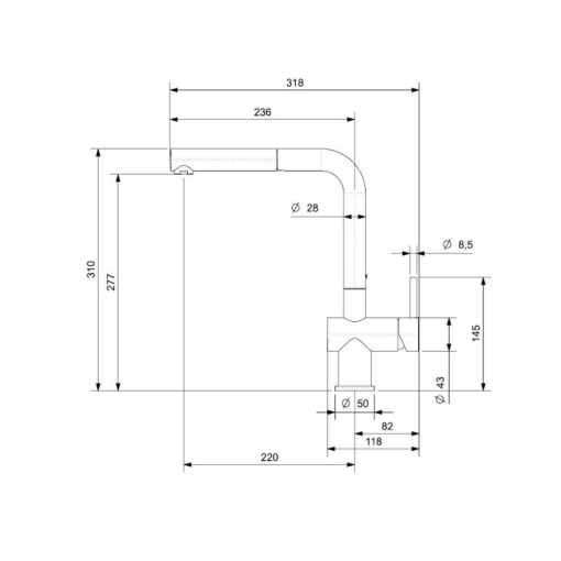 Vòi rửa bát nóng lạnh Reginox CEDAR HMH.R31643 - 3