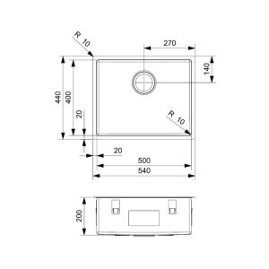 Chậu Rửa Bát Reginox Miami Đồng PVD HMH.R30738 - 11