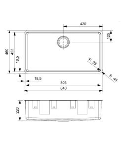Chậu Rửa Bát 1 Hố Reginox OHIO HMH.R32688 Mạ Đen - 12 Chậu Rửa Bát 1 Hố Reginox OHIO HMH.R32688 Mạ Đen - 11