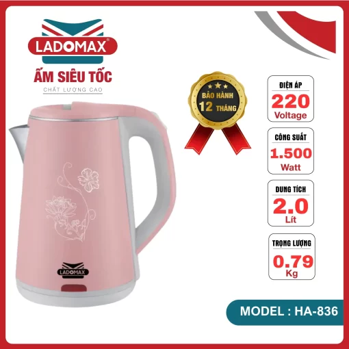 ẤM ĐUN SIÊU TỐC LADOMAX HA-836 - 9