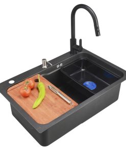 CHẬU RỬA CHÉN BÁT PHỦ NANO ĐEN GOLICAA GA-7545ND - 14 CHẬU RỬA CHÉN BÁT PHỦ NANO ĐEN GOLICAA GA-7545ND - 13