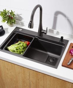 CHẬU RỬA CHÉN BÁT PHỦ NANO ĐEN GOLICAA GA-7846ND - 23